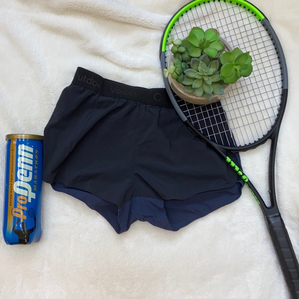 Black and Navy Outdoor Voices Shorts